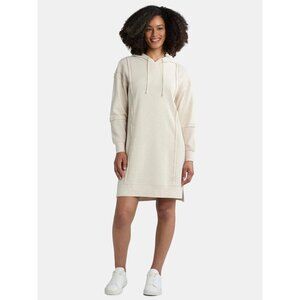Time And Tru Women's Hooded Dress Oatmeal Heather XL NWT Casual Comfy